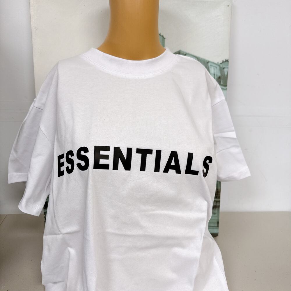 Fear of God Essentials Bright White Logo Tee Oversized S